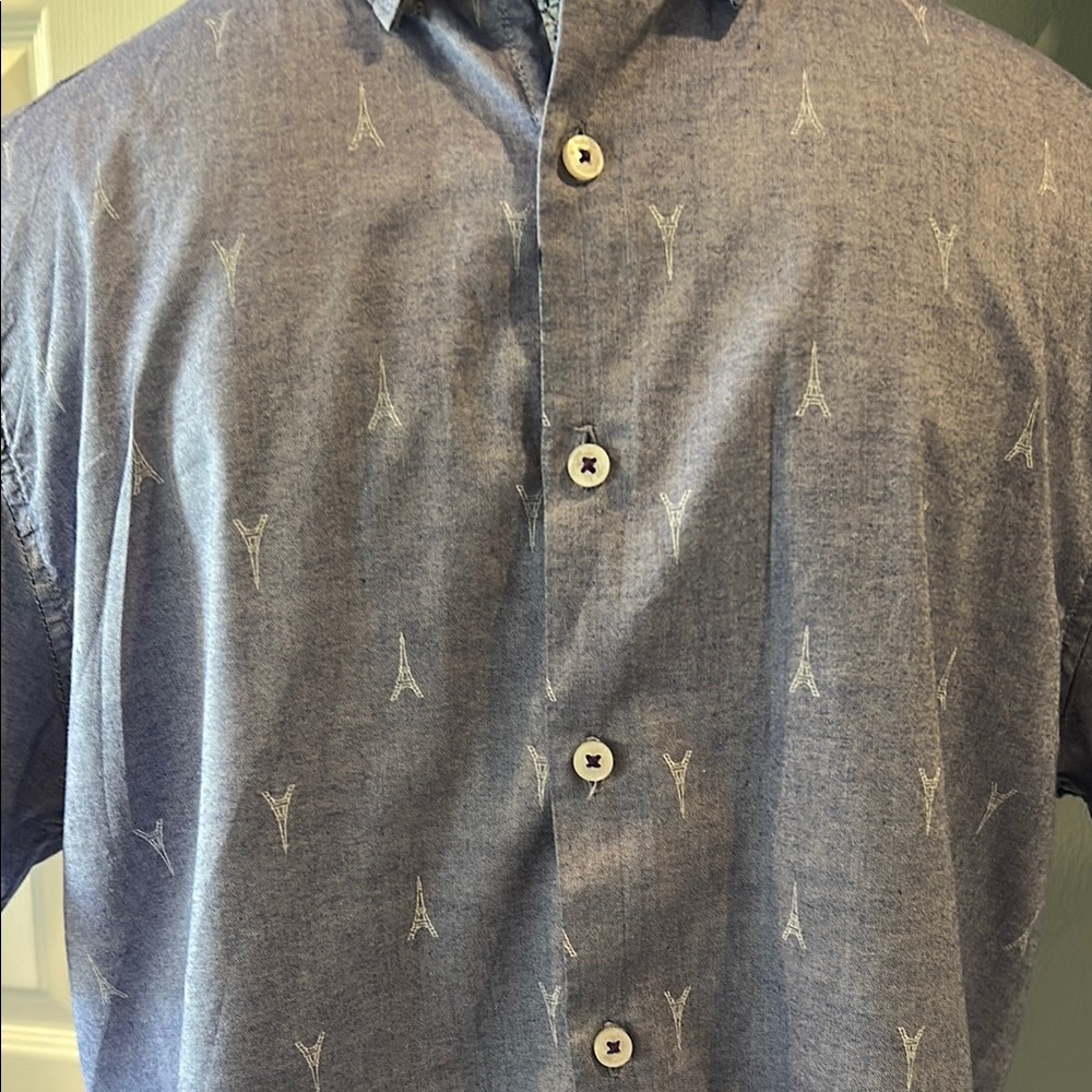 Cactus Man Men's Blue Short Sleeve Shirt